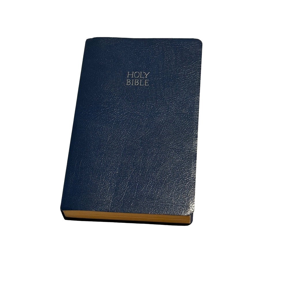 Thomas Nelson NKJV Holy Bible Blue Imitation Leather Compact Gold Edged Pages